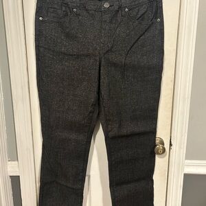 Black Glitter Denim Jeans